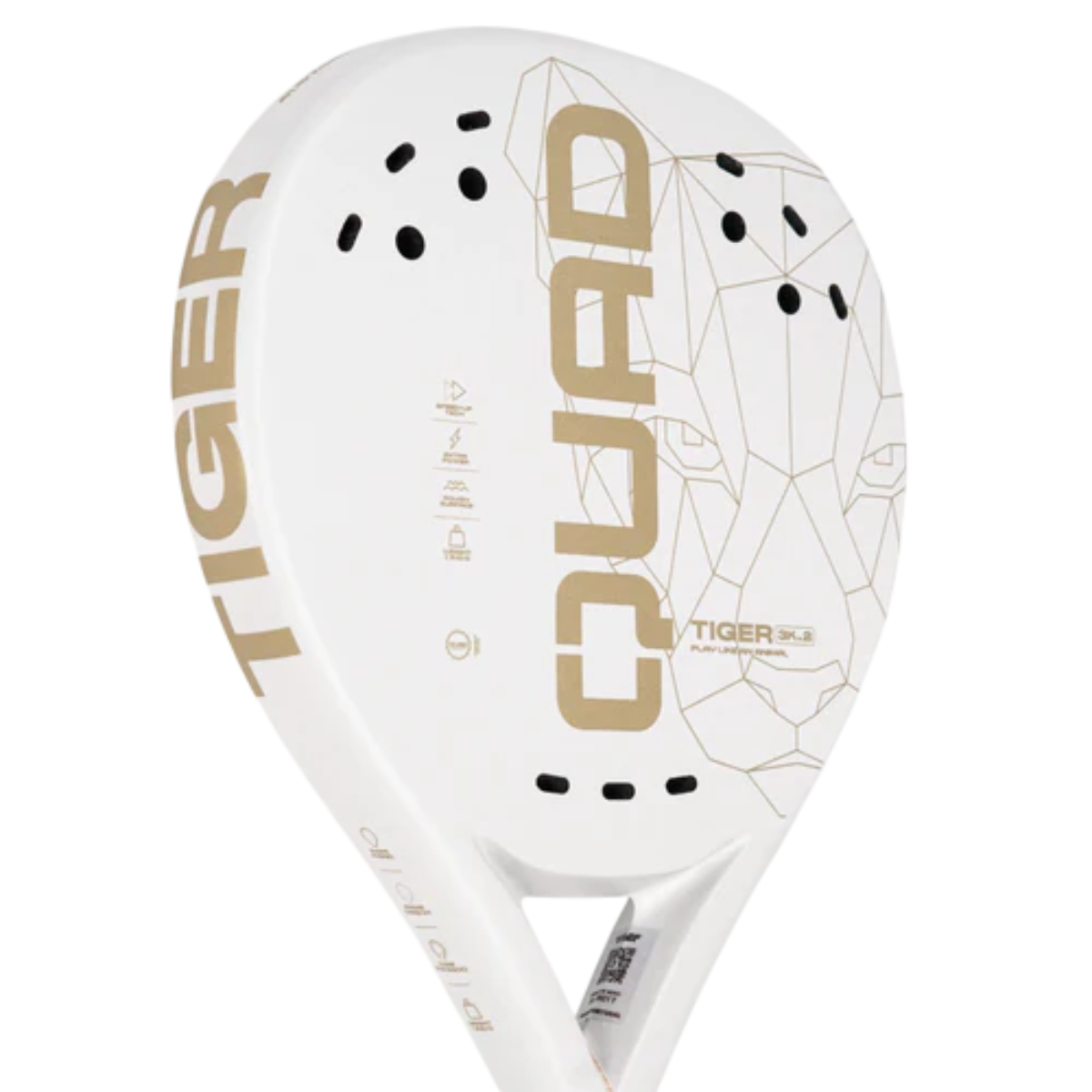Raquete Quad Tiger Branca