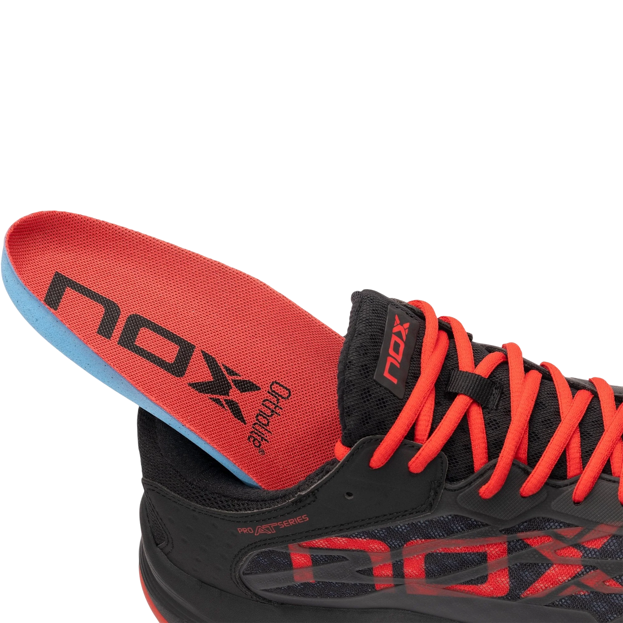 Sapatilha Nox AT10 LUX Preta e Vermelha