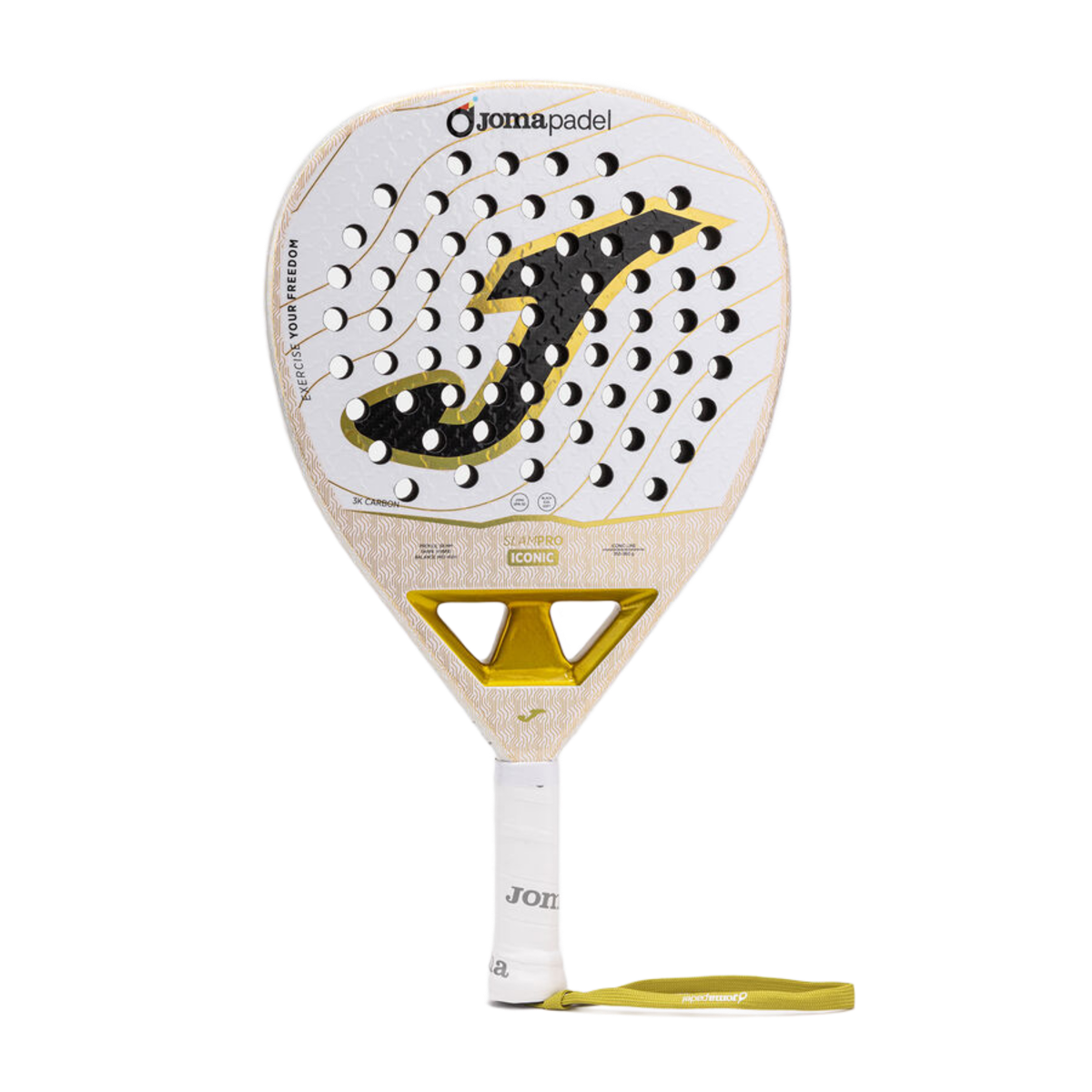 Raquete Joma Slam Pro Iconic branco dourado